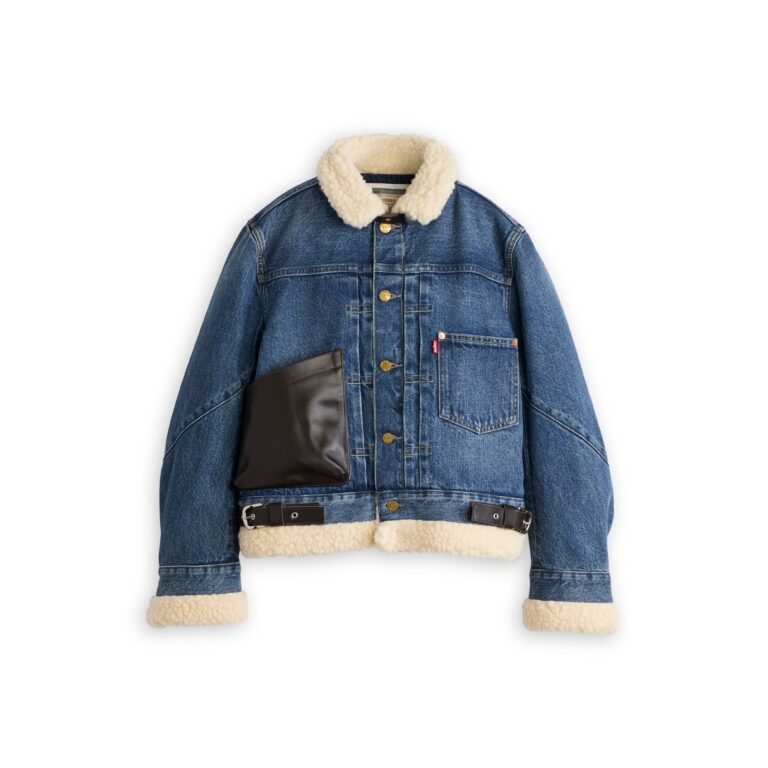 SACAI リーバイス シェルパジャケット-ウォッシュドインディゴ・レディース-26AW SACAI リーバイス シェルパジャケット-ウォッシュドインディゴ・レディース-26AW
