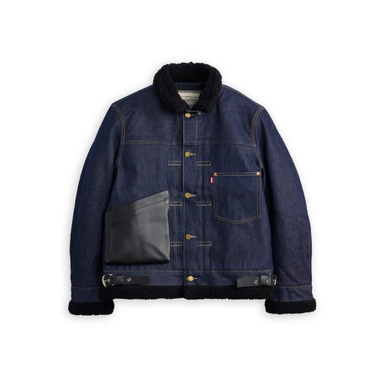 SACAI リーバイス シェルパジャケット-リジッドインディゴ・メンズ-26AW SACAI リーバイス シェルパジャケット-リジッドインディゴ・メンズ-26AW