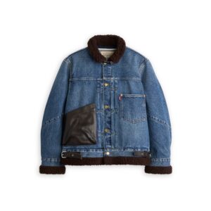 SACAI リーバイス シェルパジャケット-ウォッシュドインディゴ・メンズ-26AW