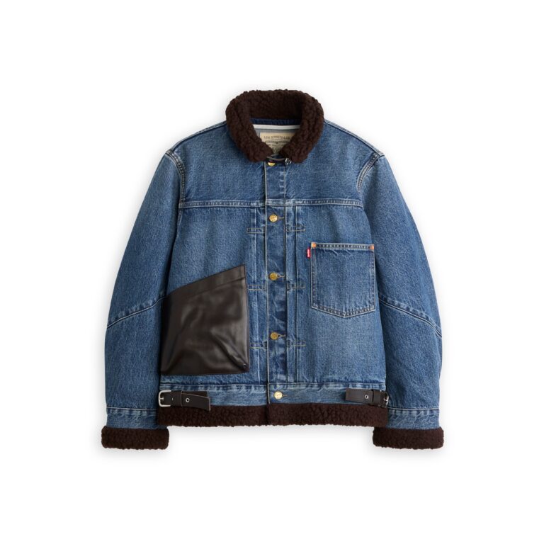 SACAI リーバイス シェルパジャケット-ウォッシュドインディゴ・メンズ-26AW SACAI リーバイス シェルパジャケット-ウォッシュドインディゴ・メンズ-26AW