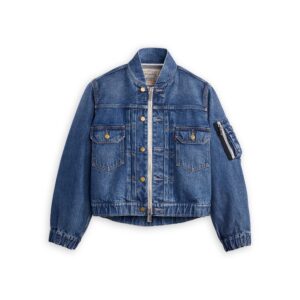 SACAI リーバイス ブルゾン ジャケット-ウォッシュドインディゴ・レディース-26AW